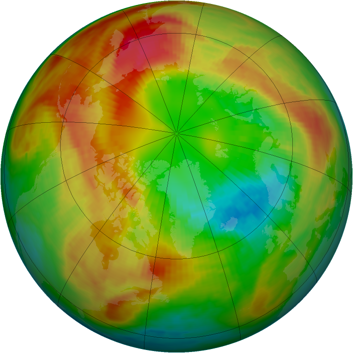 Arctic ozone map for 02 March 1986
